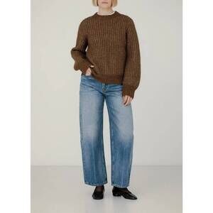 NEW BARE KNITWEAR cora crewneck sweater in sap
